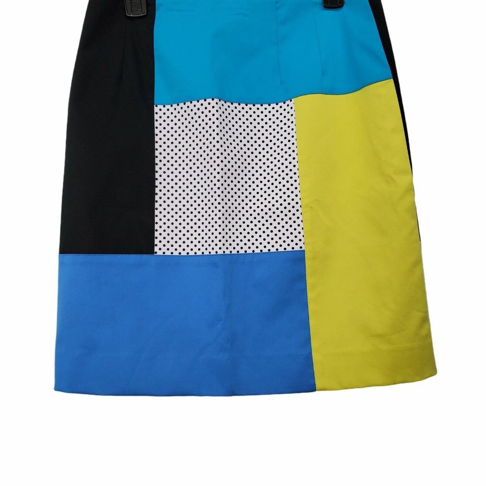 Per Se Color Block Knee Length Lined Pencil Skirt - Picture 2 of 9